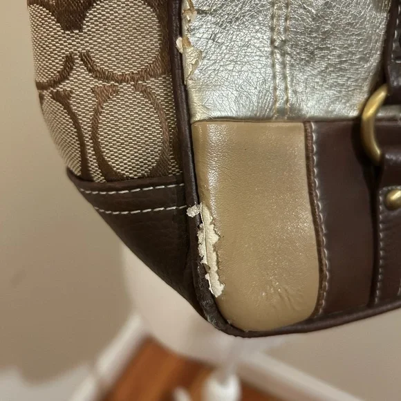 Coach copy Y2K Patchwork Tote Bag - Brown, Pink, Gold - Picture 9 of 10